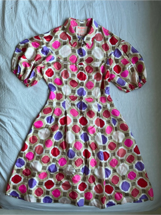 kate spade Dresses & Skirts - kate spade pink, purple & red geometric midi dress